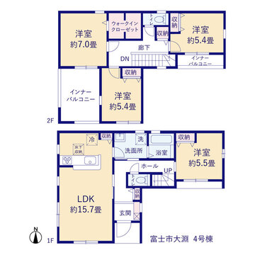 リーブルガーデン富士市大淵 間取り7