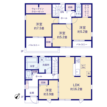 リーブルガーデン豊川市下長山町59期 間取り1
