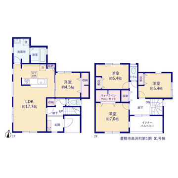 リーブルガーデン豊橋市高洲町第1期 間取り1