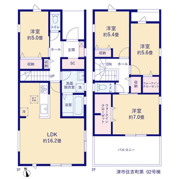 リーブルガーデン津市住吉町第２ 間取り3