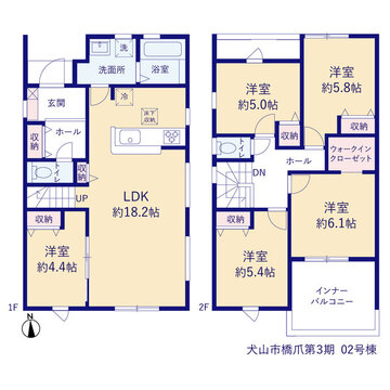 リーブルガーデン犬山市橋爪第３期 間取り3