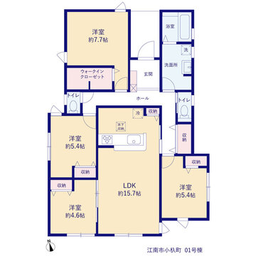 リーブルガーデン江南市小杁町 間取り1