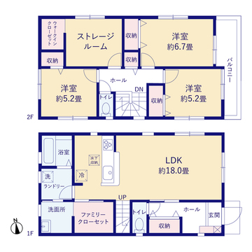 リーブルガーデン富田林市甲田6丁目 間取り7