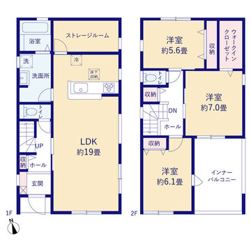 リーブルガーデン一宮市小信中島第5 間取り3