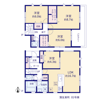 リーブルガーデン蒲生東町 間取り1