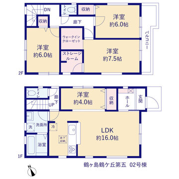リーブルガーデン鶴ヶ島鶴ケ丘第五 間取り3