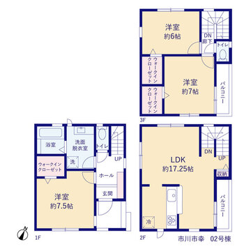 リーブルガーデン市川市幸 間取り3
