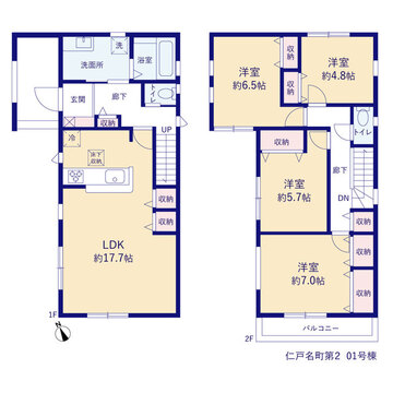 リーブルガーデン仁戸名町第２ 間取り1