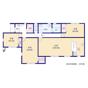 リーブルガーデン筑前町朝園第一 間取り3