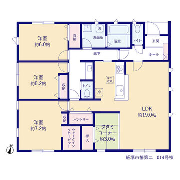 リーブルガーデン飯塚市椿第二 間取り3