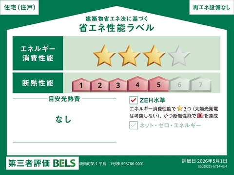 リーブルガーデン岐南町第1平島 省エネ性能ラベル