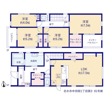 リーブルガーデン志木市中宗岡1丁目第2 間取り1