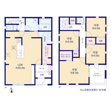 リーブルガーデン犬山市南古券第3 間取り1