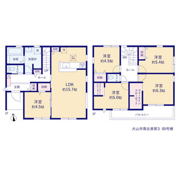 リーブルガーデン犬山市南古券第3 間取り7
