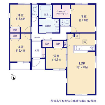 リーブルガーデン稲沢市平和町法立北瀬古第4 間取り3
