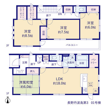 リーブルガーデン長野丹波島第3 間取り1