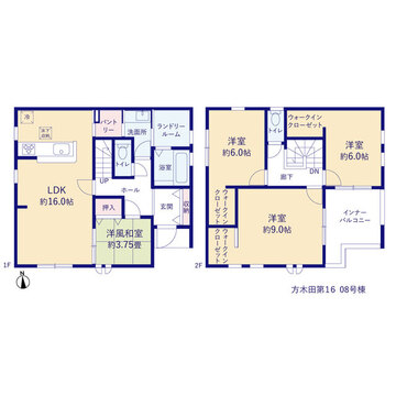 リーブルガーデン方木田第１６ 間取り3