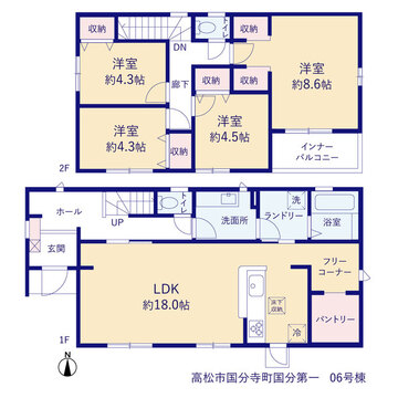 リーブルガーデン高松市国分寺町国分第一 間取り7