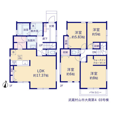 リーブルガーデン武蔵村山市大南第４ 間取り5