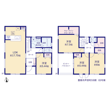 リーブルガーデン豊橋市芦原町59期 間取り5