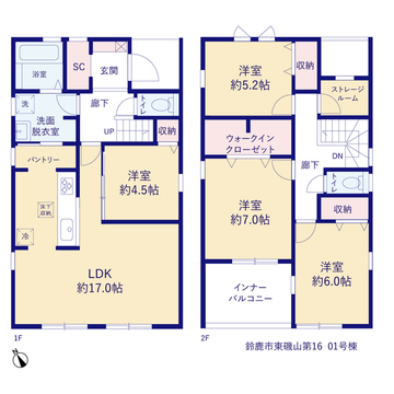 リーブルガーデン鈴鹿市東磯山第16 間取り1