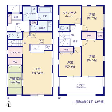 リーブルガーデン川西町結崎21期 間取り3
