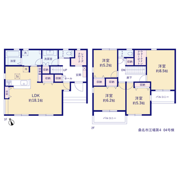 リーブルガーデン桑名市江場第4 間取り7