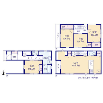 リーブルガーデン川口市前上町 間取り1