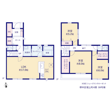 リーブルガーデン堺中区堀上町４期 間取り7