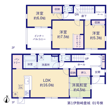 リーブルガーデン第１伊勢崎豊城 間取り1