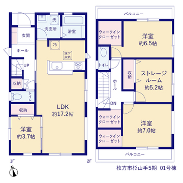 リーブルガーデン枚方市杉山手5期 間取り1
