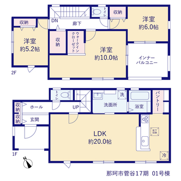 リーブルガーデン那珂市菅谷１７期 間取り1