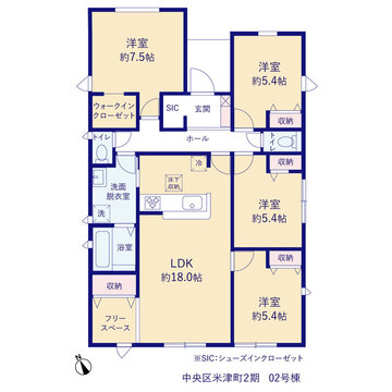 リーブルガーデン中央区米津町２期 間取り3