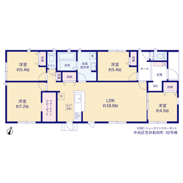リーブルガーデン中央区笠井新田町 間取り1