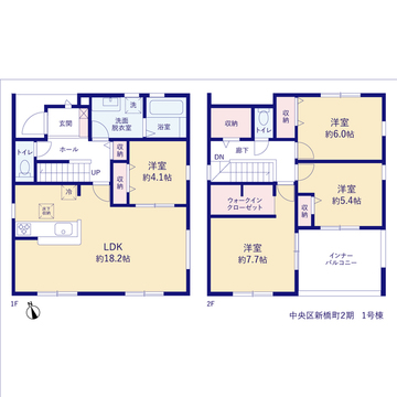 リーブルガーデン中央区新橋町２期 間取り1