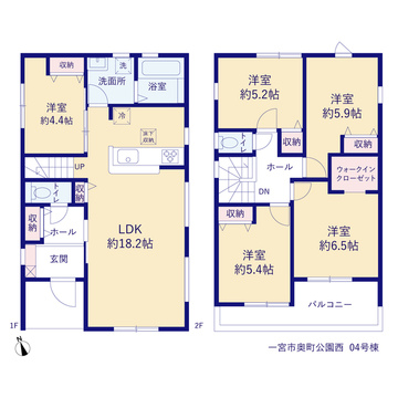 リーブルガーデン一宮市奥町公園西 間取り7