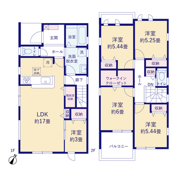 リーブルガーデン東海市養父町八王子 間取り3