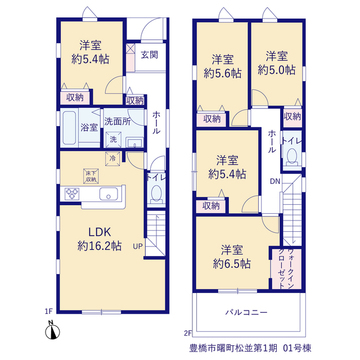 リーブルガーデン豊橋市曙町松並第１期 間取り1