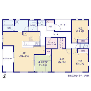 リーブルガーデン若松区新大谷町 間取り1