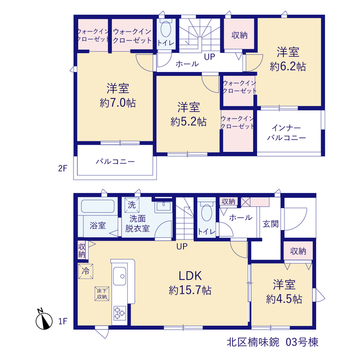 リーブルガーデン北区楠味鋺 間取り5
