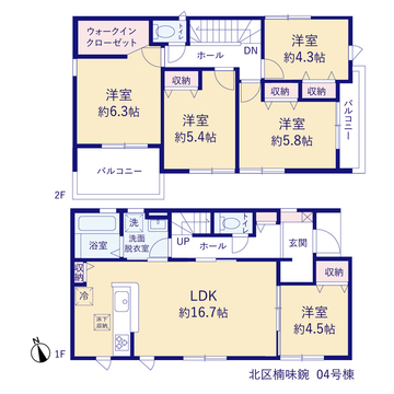 リーブルガーデン北区楠味鋺 間取り7