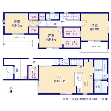 リーブルガーデン京都市伏見区醍醐南端山町 間取り1