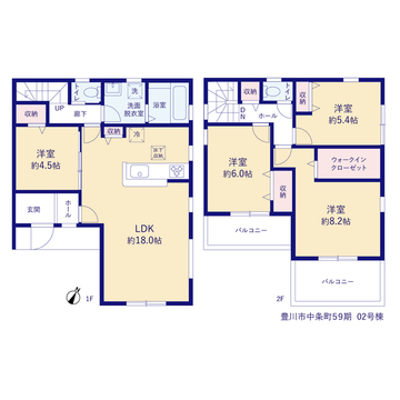 リーブルガーデン豊川市中条町59期 間取り3