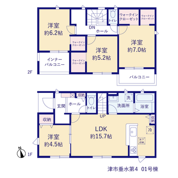 リーブルガーデン津市垂水第4 間取り1
