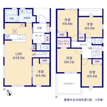 リーブルガーデン豊橋市多米西町第１期 間取り1