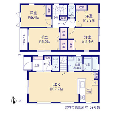 リーブルガーデン安城市東別所町 間取り3