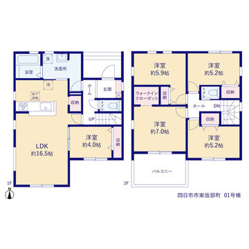 リーブルガーデン四日市市東坂部町 間取り1