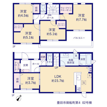 リーブルガーデン豊田市御船町第4 間取り3