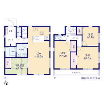 リーブルガーデン姫路市町坪 間取り1