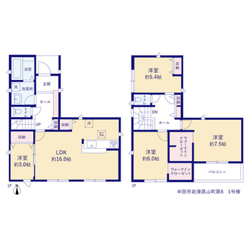 リーブルガーデン半田市岩滑高山町第6 間取り1